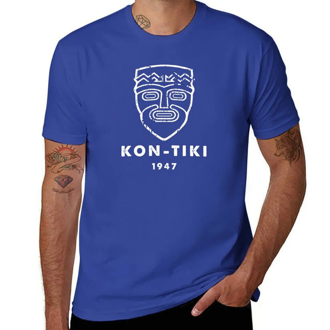 Kon Tiki emblem - Thor Heyerdahl T-Shirt graphic tee shirt plus size tops vintage t shirts workout shirts for men