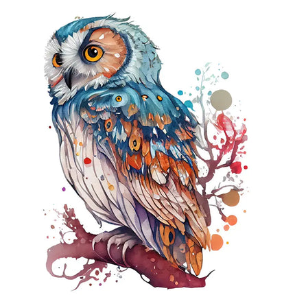 M417 Cute Cartoon lucky owl Wall Sticker Children's Room Decoration toilet Refrigerator Home Decals Sticker