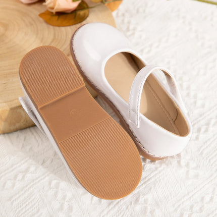 KIDSUN Black Fashion Children's Shoes Girl Formal Buckle Rubber Sole Leather Princess Dress Shoes Classic Size 21-32