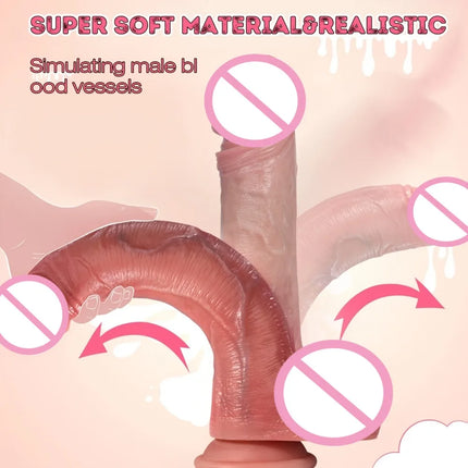 Super Realistic Dildo Waterproof Silicone Adult Sex Toys Vagina Anal Masturbator Soft Penis Dildo with Suction Cup Cock Massager