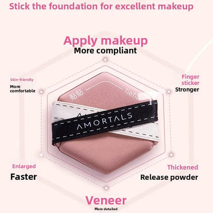 Ermu Tearable Foundation Puff Women's Makeup Sponge Air Cushion Foundation Liquid Concealer Skin-Friendly Easy to Use