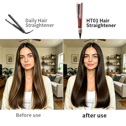 Hair Dryer Straightener HT01 Negative Ion Pull Plate Straightening Comb for Dry and Wet Use Straightener Does Not Damage Hair