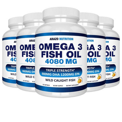 Omega 3 Fish Oil - Contains EPA and DHA To Support Brain, Heart, Bone and Joint Health, Overall Well-being, and Immune Function