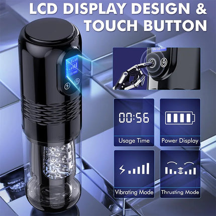 Mens Automatic Telescopic Masturbator Cup Realistic Vagina Penis Pump Stimulator Pocket Pussy Dicks Massager Adult Male Sex Toy