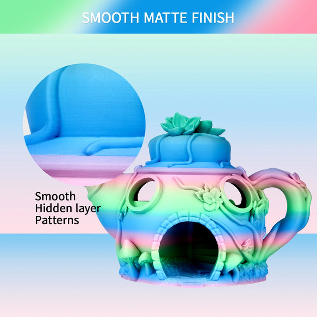 ERYONE 1KG/3K/5KG PLA Matte Gradient Rainbow 3D Printer Filament 1.75 +/- 0.03mm, PLA Matte Multicolor Filament PLA 1KG/3K/5KG