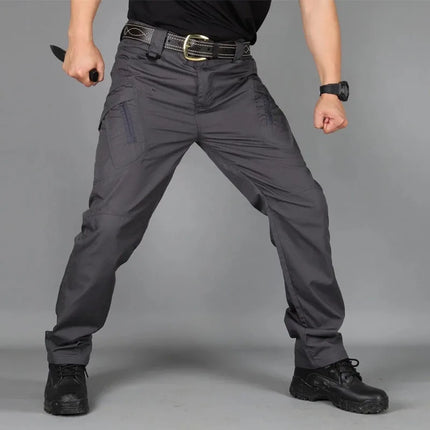 Quick Dry Outdoor Pants Multi Pockets Elastic Tactical Pant Waterproof Plus Size 6XL Casual Cargo Trousers Men Clothing
