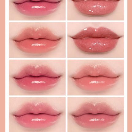 Set of 10 Shimmering Lip Glosses, Easy to Apply, Lip Glaze, Lipstick, Non-Stick Cup, Non-Fading, Moisturizing, Shiny Lip Gloss, Glass Lip, Shimmering Pearlescent Lip Gloss Set