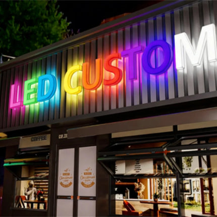 Custom Illuminated Backlit Sign Business Logo Commercial Storefront Signs 3d Metal Letters Signage Outdoor Signs Dropshipping