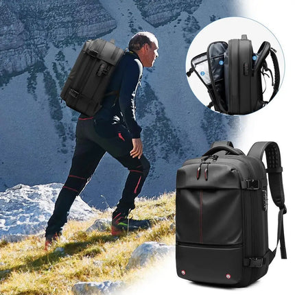 Travel New Backpack Men's Business Multi-function Computer Bag Vacuum Compression Large Capacity Backpack TPU Teen Bag Man