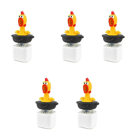 Funny Screaming Chicken Keychain Sound Light Press Button Stress Relief Fidget Toy Cute Bag Pendant Novelty Gift