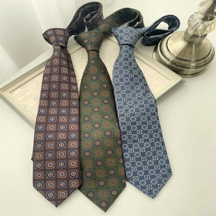 Stripes Squares Small Flowers Various Patterns Fashion Trends Daily Student Uniforms Accessories Ties Personalized Simplicity