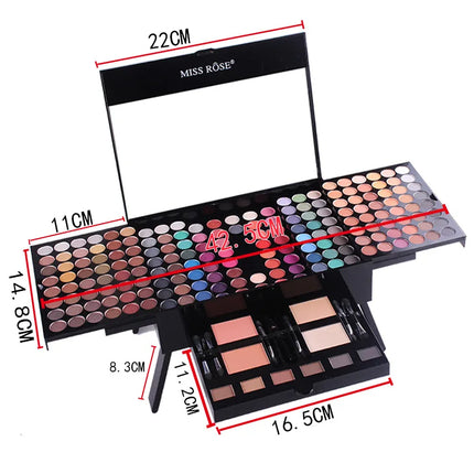 MISS ROSE Makeup Set Box Professional Full Kit 180 Color Glitter Eye shadow Palette Powder Brush Foundation Cosmetic Gifts Women