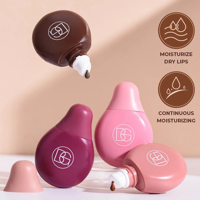 BEAUTY GLAZED 4-Color Lip Gloss Lip Oil Teens Moisturizing Lipstick Lip Balm High Shine And Lip Gloss Long-Lasting Dry Lip Care