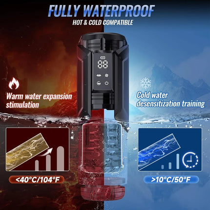 Male Masturbator Stroker 7-in-1 Sucking Thrusting Rotating Licking / Masturbateur Masculin 7-en-1 Aspiration Poussée Rotation