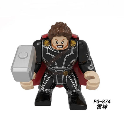 Building blocks, Marvel superheroes, assembled dolls, Spider Man, Iron Man, Venom, Shark, Deadpool, DIY gifts, children's toys