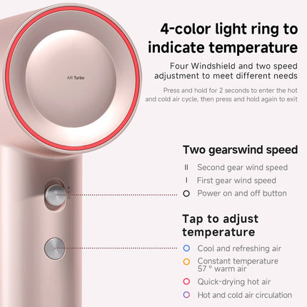 DOCO Hair Dryer High Speed 600 million Negative Ions Hair Care Professional Lightweight Home Travel Gift 110000 Rpm