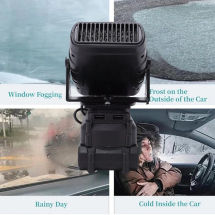 50W Car Heater 360 Rotation Quiet Anti Tip Over Defogger For Electric Tricycle Construction Site Outdoor