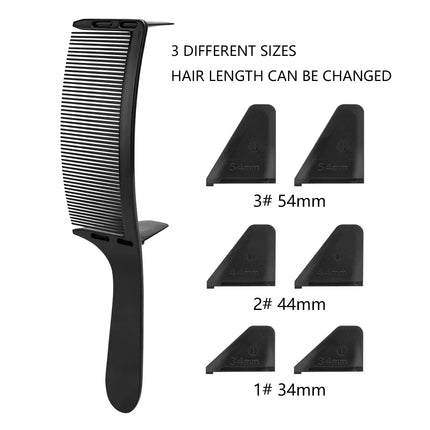 Barber Cuts Hair with A Curved Comb A Flat Top Haircut A Curved Positioning Comb and A Styling Tool，Special for Real Hair Wigs