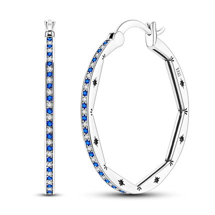 925 Sterling Silver Earrings Women 2025 Jewelry Hoop Ear Studs Sparkling Pave Earring Wedding Gift For Anniversary