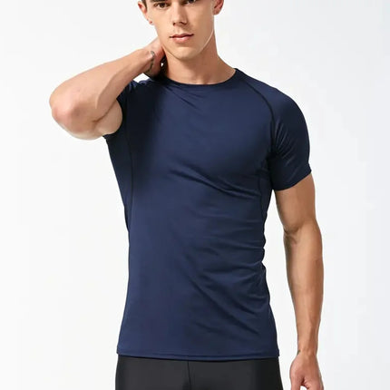 Men's T-Shirt Running Sport T Shirt Men Compression Top Tee Fitness Quick Dry Tight Training Gym Sport Running Shirts Men Jersey