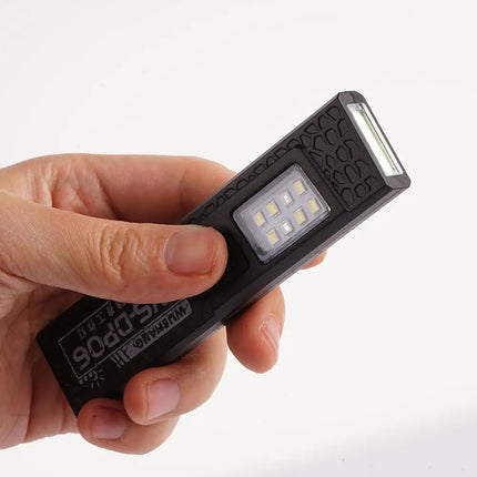 1/2Pcs Mini Portable Rechargeable LED Torch Light Waterproof Work Pocket Flashlight with Magnetic Grip Compact LED Flashlight