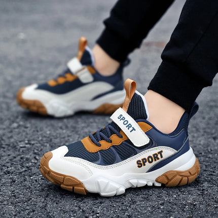 New Winter Versatile Childrens Sports Shoes Breathable Mesh Running Shoes with Foot Protection Soft Stable Daily Casual Shoes