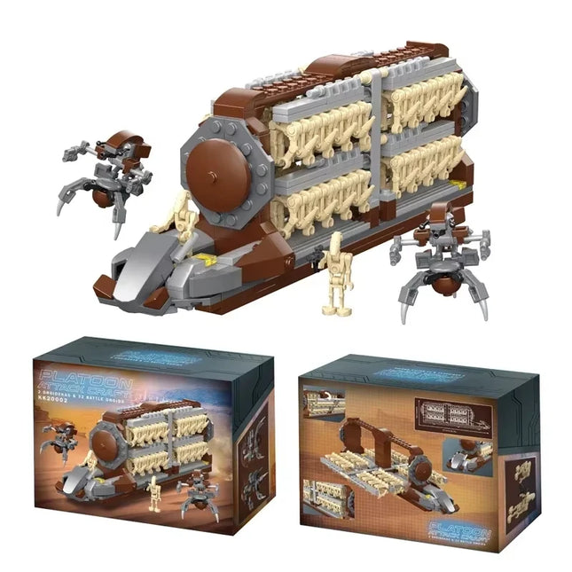 With Original Box 522pcs Platoon Attack Craft Building Set Destroy Droids Star Fight Model Blocks Toys Kids Holiday Gifts Boys