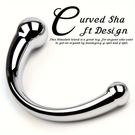 Double Ended Stainless Steel G Spot Wand Massage Stick Pure Metal Penis P-Spot Stimulator Anal Plug Dildo Sex Toy For Women Men