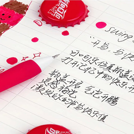 Kaco Gel Ink Pen Set Coca Cola ST Nib No-Smudge Smooth Writing Roller Pens Students Exams Journaling Value Stationery Gift Ideas