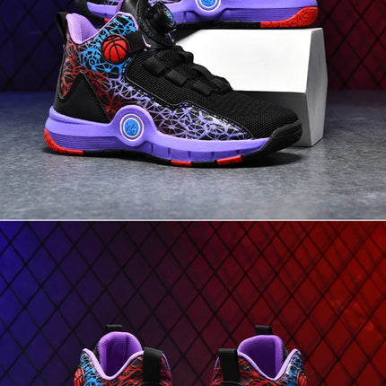 Children Basketball Shoes Original Design 2024 New Indoor Field Training Sports Shoes Comfortable Boy Basketball Shoes for Kids