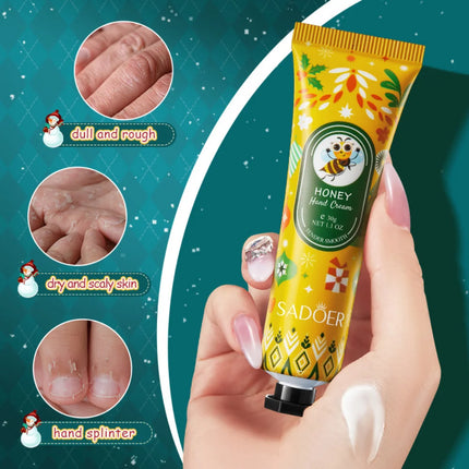 Christmas Gift Set Hand Cream and Lip Balm Set Ultra Wrinkles Nourishing Moisturizing Nonsticky Gentle Skincare for All Skin Use