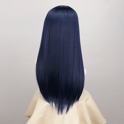 Game Arcane Caitlyn Cosplay Wig Anime Dark Blue Long Straight Heat Resistant Synthetic Hair The Sheriff of Piltover Wigs