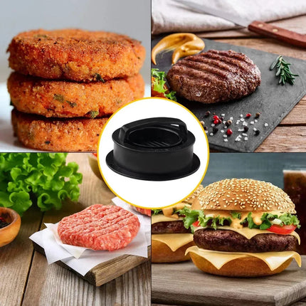 Hamburger Press Patty Maker Burger Press 3 in 1 Non-Stick Meat Beef Veggie Hamburger Mold Kitchen Gadgets to Make Patty