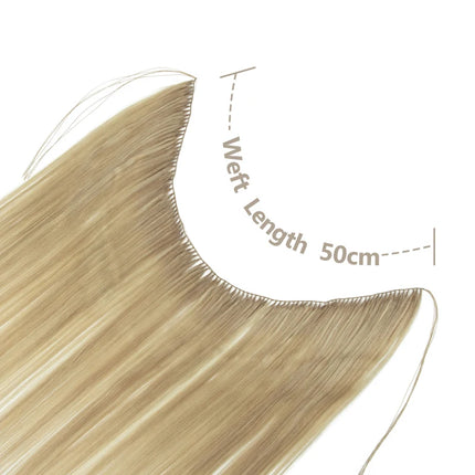 VADES Invisible Feather Hair Extensions Human Hair Long Straight Hair Extension Natural Sew In Microring Hair Weft  for Women