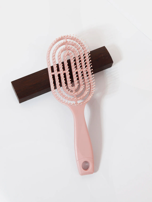 Relaxing Elastic Massage Comb Portable Hollow Comb Scalp Massage Brush Salon Styling Tool Oval Comb Special for real hair wigs