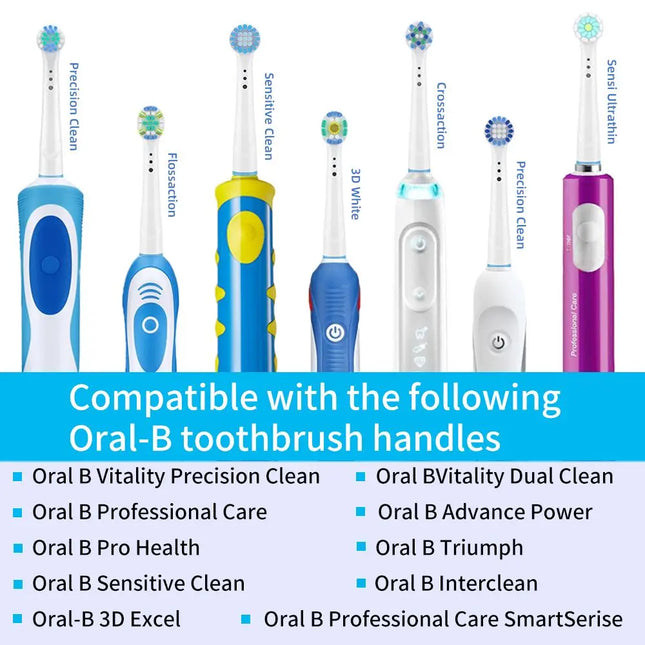 Universal Brush Head Refill for Oral B Electric Toothbrush Sensitive Precision Clean Floss Cross Action Brush Nozzles For Oralb
