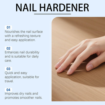 Nail polish fortifier and growth: 11 ml natural nail hardener for extra strength and growth-long lasting nail repair