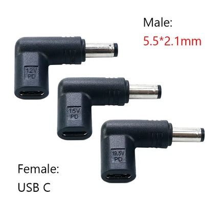CLTGXXD USB Type C PD to DC Power Connector 5V 9V 12V 15V 19.5V USB C To DC Jack Plug Charging Adapter Converter for Tablet