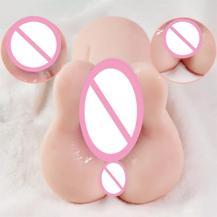 Realistic 3D Silicone Female Torso Sex Doll Half Body Pussy Male Masturbator Adult Toys Plus Size Curvy Masturbation Toy for Me