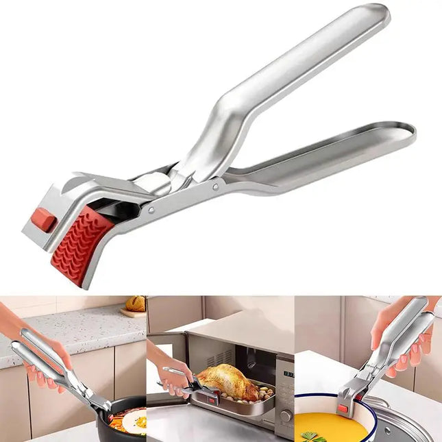 Hot！1pc Anti-scalding Clip Hot Bowl Holder Dish Clamp Pot Pan Gripper Clip Air Fryer Dish Plate Retriever Tongs Kitchen Supplies