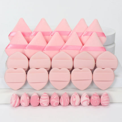 30-Piece Makeup Sponge Set, for Setting Makeup, Applying Makeup, Suitable for All Skin Types
