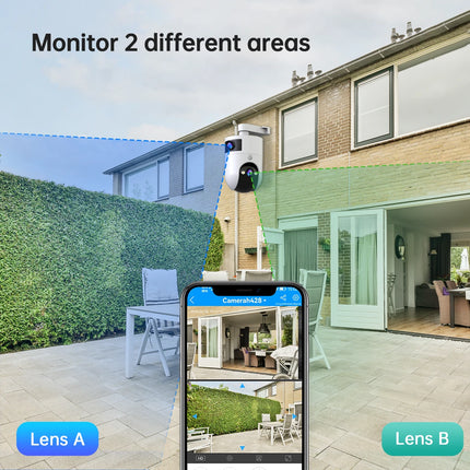 JOOAN 4K PTZ WiFi Camera Outdoor Dual Lens Dual Screen Auto Tracking HD Night Vision Security Protection CCTV Surveillance