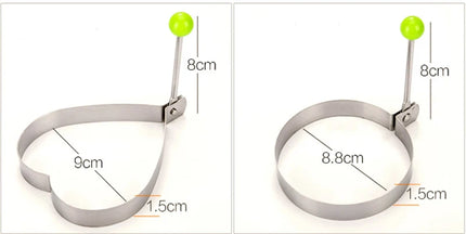New Stainless Steel Fried Egg Mold Heart Pancake Maker Breakfast Baking Omelette Rings Cooking Tools Kitchen Accessories Gadget