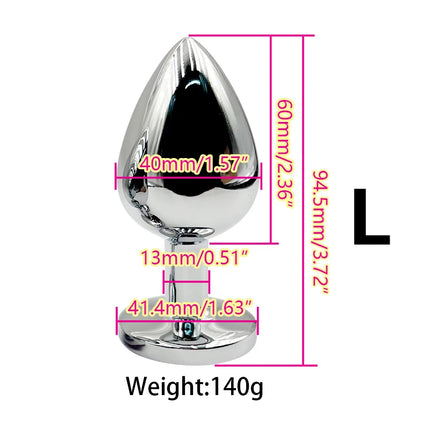 Metal Anal Plug Beginner To Expert 5 Size Butt Plug Dildos Adult Toys Tail Female/Male Prostate Massager Couples Adults Game