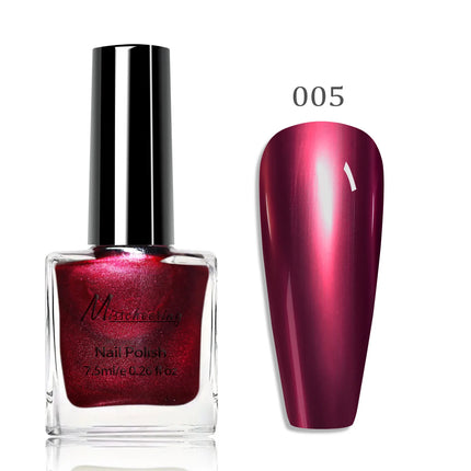 12 Colors Mirror Effect Nail Polish - Metal Chrome No UV Lamp Needed, Quick Dry Long Lasting Nail Lacquer, Professional Salon