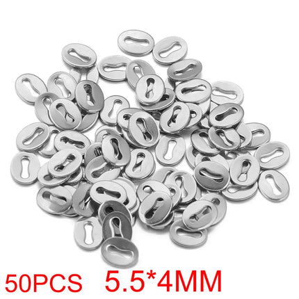 50pcs Stainless Steel Small Heart Charms for Jewelry Making Necklace Bracelet Extend Chain Tail Tag Supplies Material Wholesale