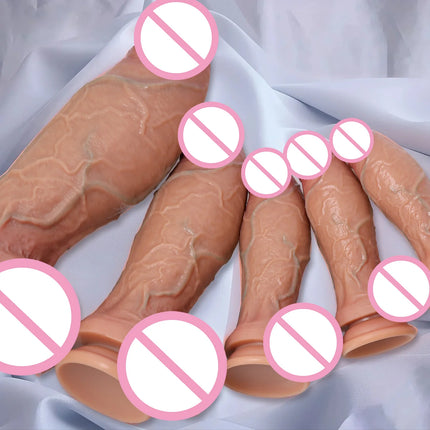 5 Sizes Huge Thick Realistic Dildo for Women Masturbation G-spot Big Dick Strong Suction Penetration Anal For Gay Adult Sex Toys
