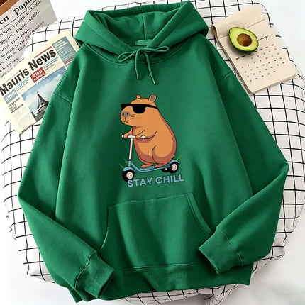 Funny Capybara Hoodie Women/Men Aesthetic Graphic Cute Hoodies Unisex Autumn Winter Harajuku Pullovers Sweatshirts