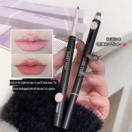 SWEET MINT Artist Lipliner Outline Lip Shape Lasting Color Pen With Brush Novice Lipstick Matte