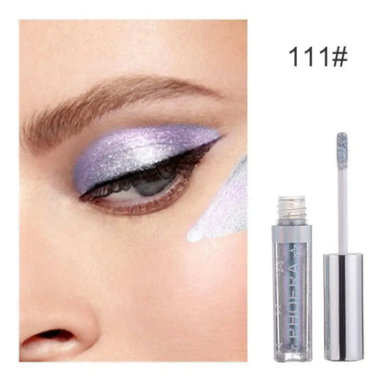 PHOERA Metallic Eye Shadow Diamond Shiny Eye Liner Pen Eyeshadow Long Lasting Shimmer Pigmented Eye Shadow Maquillaje